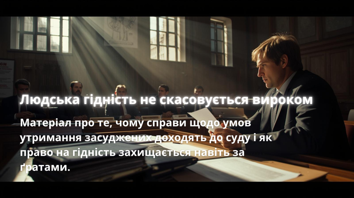 Стаття про те, чому неналежні умови тримання є не побутовою проблемою, а питанням прав людини, судового захисту та відповідальності держави.